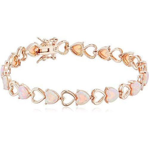 Tennis Chain Real 925 Sterling Silver 14k Rose Gold Finish Pink