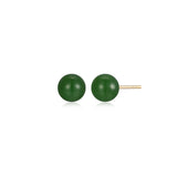 Genuine Jade Stud Earrings with Butterfly Backs, Jade Earrings Sterling Silver, Jadeite Light Green Jade Earrings for Women