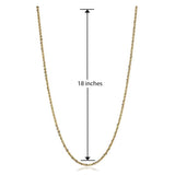 10k Yellow Gold Glitter Chain Necklace