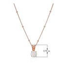 MORGAN & PAIGE .925 Sterling Silver 18K Yellow or 14k Rose Gold Plated Created Opal Pendant Station Necklace for Women, Hypoallergenic Sterling Silver Necklace for Women, Dainty Jewelry for Her 18"