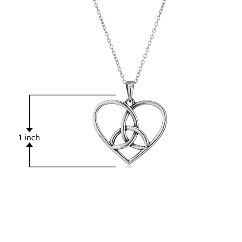 MORGAN & PAIGE .925 Sterling Silver Necklace Oxidized - Celtic Knot Cross, Shamrock Clover, Tinity Heart, Turtle, Angel and Mom Necklaces for Women, Dainty and Lightweight Intricate Design 18 inch