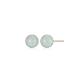 Genuine Jade Stud Earrings with Butterfly Backs, Jade Earrings Sterling Silver, Jadeite Light Green Jade Earrings for Women