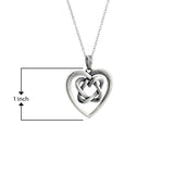 MORGAN & PAIGE Oxidized 925 Sterling Silver Celtic Knot Heart Pendant Necklace 18" Cable Chain