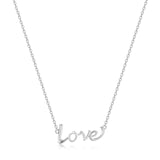 MORGAN & PAIGE 925 Sterling Silver Love Word Necklace, 17"