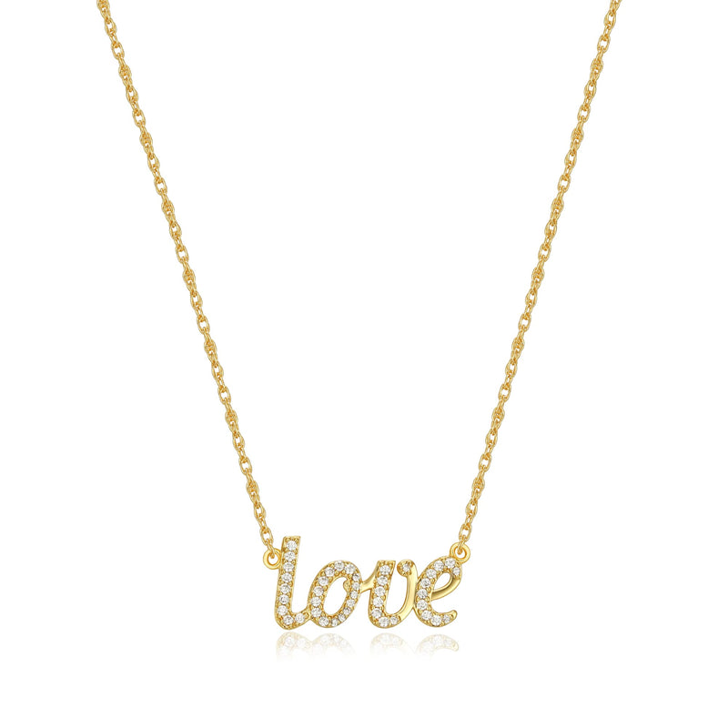 MORGAN & PAIGE .925 Sterling Silver Rhodium or 18K Yellow Gold Plated Statement Dainty Necklace for Women, Hypoallergenic Cursive Pendant Letter Necklaces for Women - 16in with 2in Extender Chain