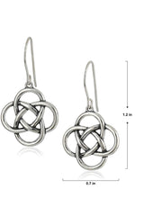 MORGAN & PAIGE Plated 925 Sterling Silver Celtic Knot or Celtic Cross Drop Earrings