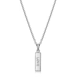 MORGAN & PAIGE .925 Sterling Silver Rhodium Plated Vertical Bar Sentiment Pendant Necklace - Lightweight Dainty Necklace for Women Sterling Silver Necklace, Jewelry Gifts 18" Rope Chain