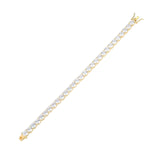 MORGAN & PAIGE 925 Sterling Silver Tennis Bracelet with Cubic Zirconia in Platinum, Yellow Gold, or Rose Gold Plated Finishes; Hypoallergenic Tarnish-Free, Silver Bracelet for Women,7.25 or 8 inch