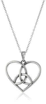 MORGAN & PAIGE .925 Sterling Silver Necklace Oxidized - Celtic Knot Cross, Shamrock Clover, Tinity Heart, Turtle, Angel and Mom Necklaces for Women, Dainty and Lightweight Intricate Design 18 inch