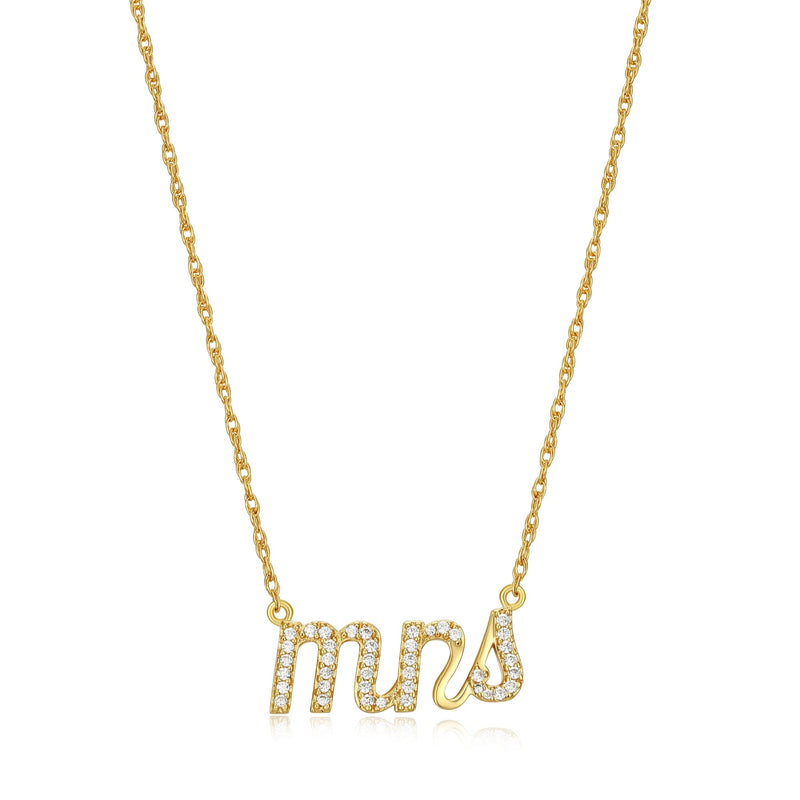 MORGAN & PAIGE .925 Sterling Silver Rhodium or 18K Yellow Gold Plated Statement Dainty Necklace for Women, Hypoallergenic Cursive Pendant Letter Necklaces for Women - 16in with 2in Extender Chain