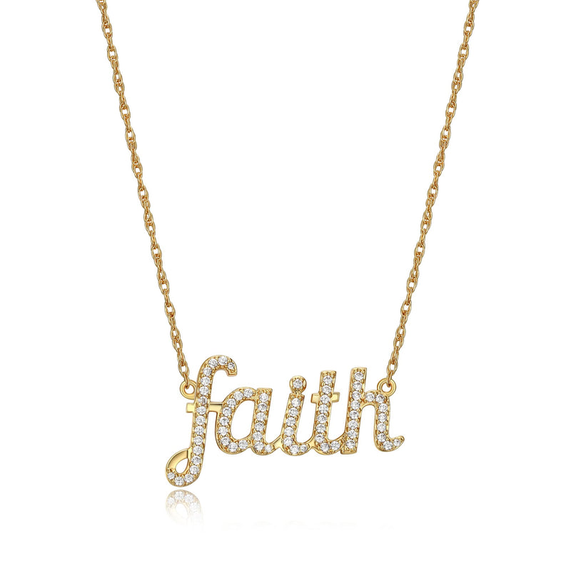 MORGAN & PAIGE .925 Sterling Silver Rhodium or 18K Yellow Gold Plated Statement Dainty Necklace for Women, Hypoallergenic Cursive Pendant Letter Necklaces for Women - 16in with 2in Extender Chain