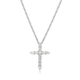 Sterling Silver Necklace Pendant with Lab-Created Diamonds, Hypoallergenic, 18-inch Chain, Elegant Gift Box Included