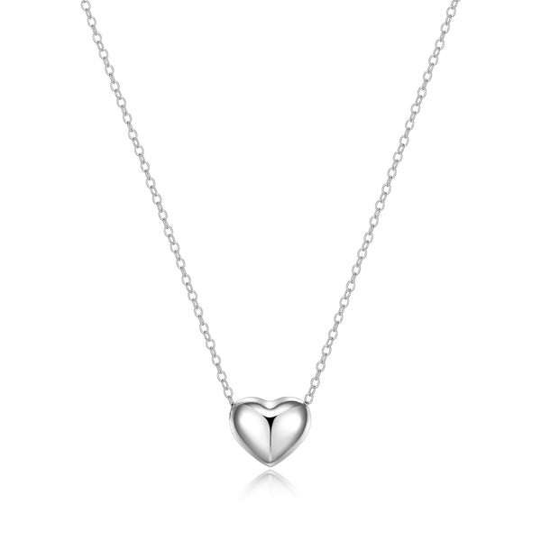 MORGAN & PAIGE 925 Sterling Silver Puffed Heart Necklace, 18"MORGAN & PAIGE 925 Sterling Silver Puffed Heart Necklace, 18"