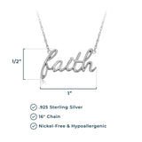 MORGAN & PAIGE .925 Sterling Silver Rhodium or 18K Yellow Gold Plated Statement Dainty Necklace for Women, Hypoallergenic Cursive Pendant Letter Necklaces for Women - 16in with 2in Extender Chain