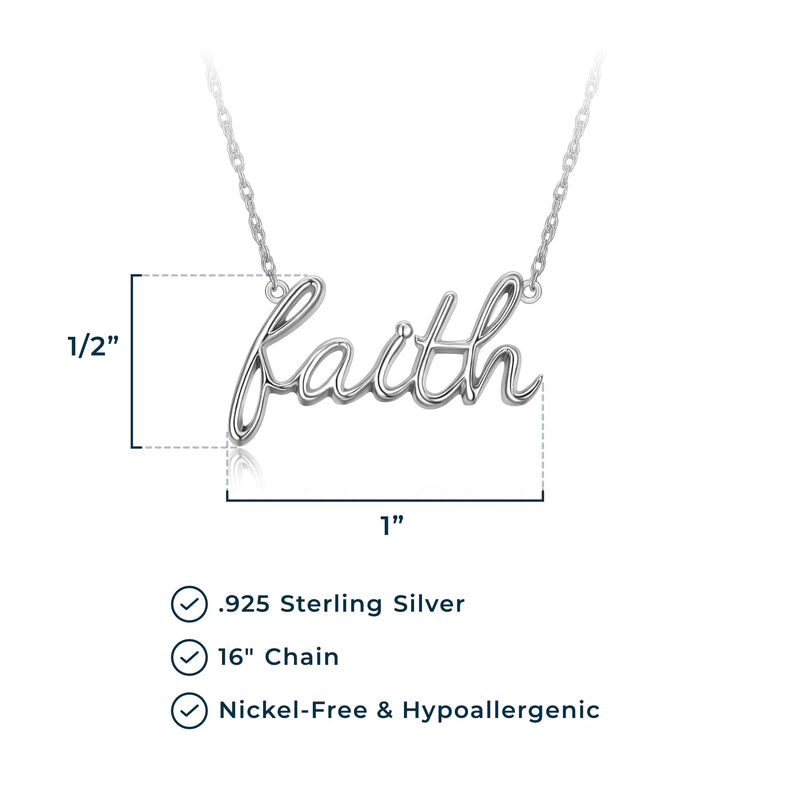 MORGAN & PAIGE .925 Sterling Silver Rhodium or 18K Yellow Gold Plated Statement Dainty Necklace for Women, Hypoallergenic Cursive Pendant Letter Necklaces for Women - 16in with 2in Extender Chain