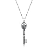 MORGAN & PAIGE Oxidized 925 Sterling Silver Celtic Key Pendant Necklace, 18 inch Hypoallergenic Jewelry Gifts