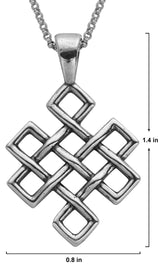 MORGAN & PAIGE Oxidized 925 Sterling Silver Celtic Knot Medallion, Heart, Clover and Solomon Knot Pendant Necklace, 18"