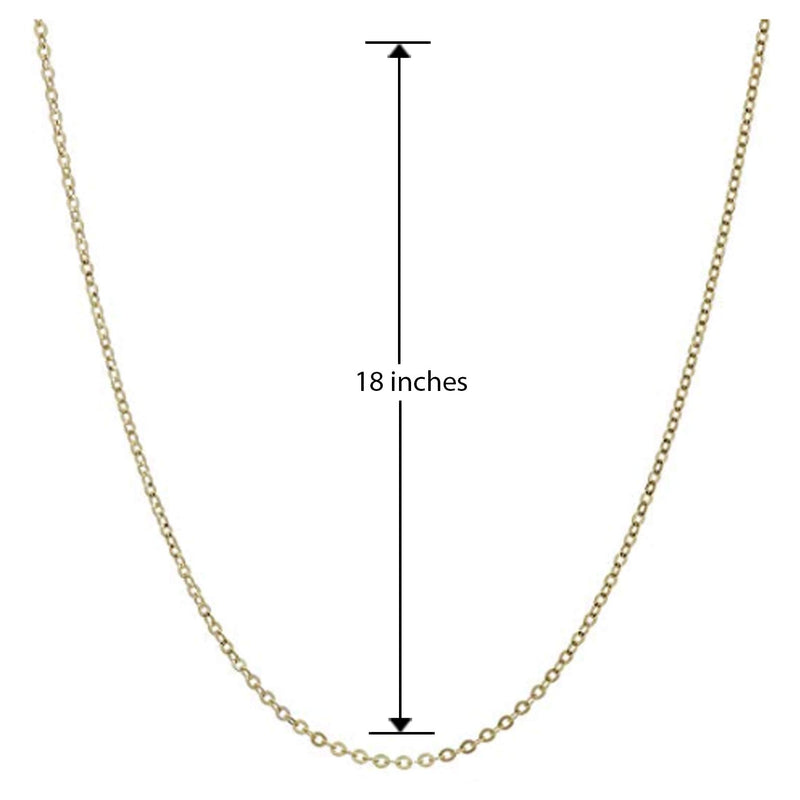 10k Yellow Gold Diamond Cut Rolo Chain Necklace