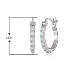 MORGAN & PAIGE Dainty 925 Sterling Silver Gemstone Birthstone Demi Fine Hoop Earrings