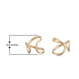 Morgan & Paige 925 Sterling Silver Open Infinity Loop Ear Cuffs for Women – 14K Rose Gold or 18K Yellow Gold Plated- No Piercing Ear Cuff for Unpierced Ear Conch & Cartilage