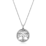 925 Sterling Silver Celtic Knot Openwork Tree of Life Earrings and Pendant Necklace