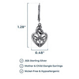 MORGAN & PAIGE .925 Sterling Silver Oxidized Celtic Knot Dangle Earrings for Women - Irish Intricate Leverback or French Wire Hook Hypoallergenic Sterling Silver Earrings, Jewelry for Her