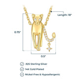 MORGAN & PAIGE 14K Gold Plated Sterling Silver Necklace and Cubic Zirconia Zodiac Sign Necklaces on 18 inches Diamond Cut Cable Chain, Zodiac Necklaces for Women Constellation Necklace