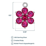 MORGAN & PAIGE .925 Sterling Silver Gemstone Birthstone Flower Cluster Leverback Dangle Drop Earrings for Women - Hypoallergenic Jewelry