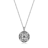 MORGAN & PAIGE Oxidized 925 Sterling Silver Celtic Knot Medallion, Heart, Clover and Solomon Knot Pendant Necklace, 18"