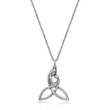 MORGAN & PAIGE .925 Sterling Silver Necklace Oxidized - Celtic Knot Cross, Shamrock Clover, Tinity Heart, Turtle, Angel and Mom Necklaces for Women, Dainty and Lightweight Intricate Design 18 inch