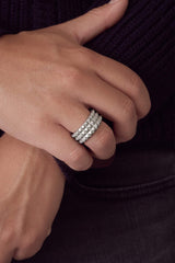 Room101 Matte Finish Stainless Steel 10mm Mens Spike Ring, Size 12