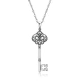 MORGAN & PAIGE Oxidized 925 Sterling Silver Celtic Key Pendant Necklace, 18 inch Hypoallergenic Jewelry Gifts