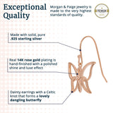 Morgan & Paige Celtic Knot Dangle or Stud Earrings for Women - 925 Sterling Silver Butterfly Drop Earring Design, Lightweight and Hypoallergenic for Sensitive Ears with Secure Clasp