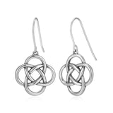 MORGAN & PAIGE Plated 925 Sterling Silver Celtic Knot or Celtic Cross Drop Earrings