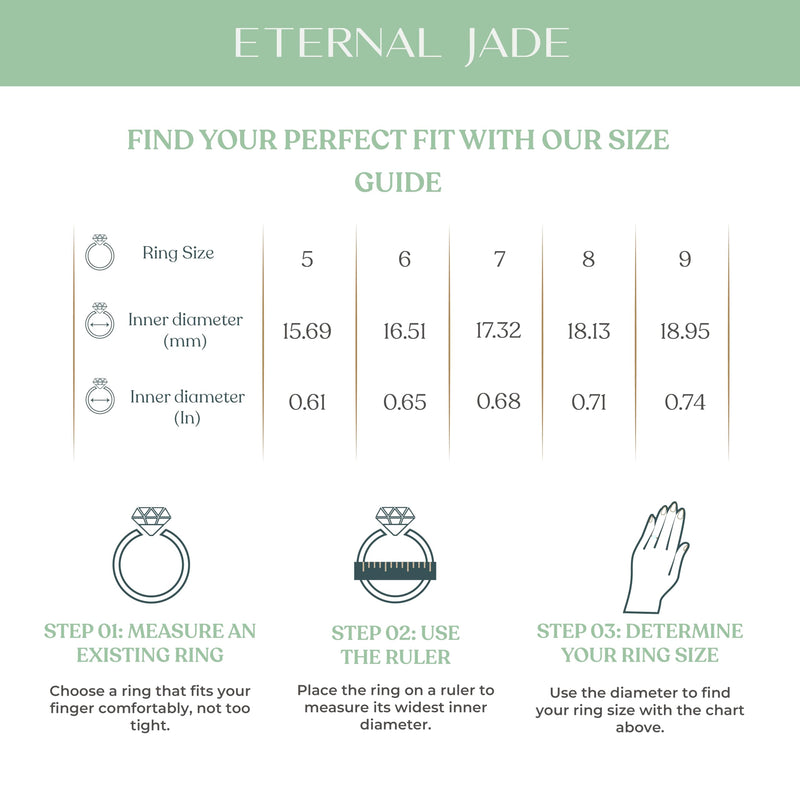 Genuine Green Jade Ring for Women with Gold Bird Motif and Cubic Zirconia Accents - 14K Gold-Plated Sterling Silver - Natural Jade - Size #7