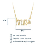 MORGAN & PAIGE .925 Sterling Silver Rhodium or 18K Yellow Gold Plated Statement Dainty Necklace for Women, Hypoallergenic Cursive Pendant Letter Necklaces for Women - 16in with 2in Extender Chain