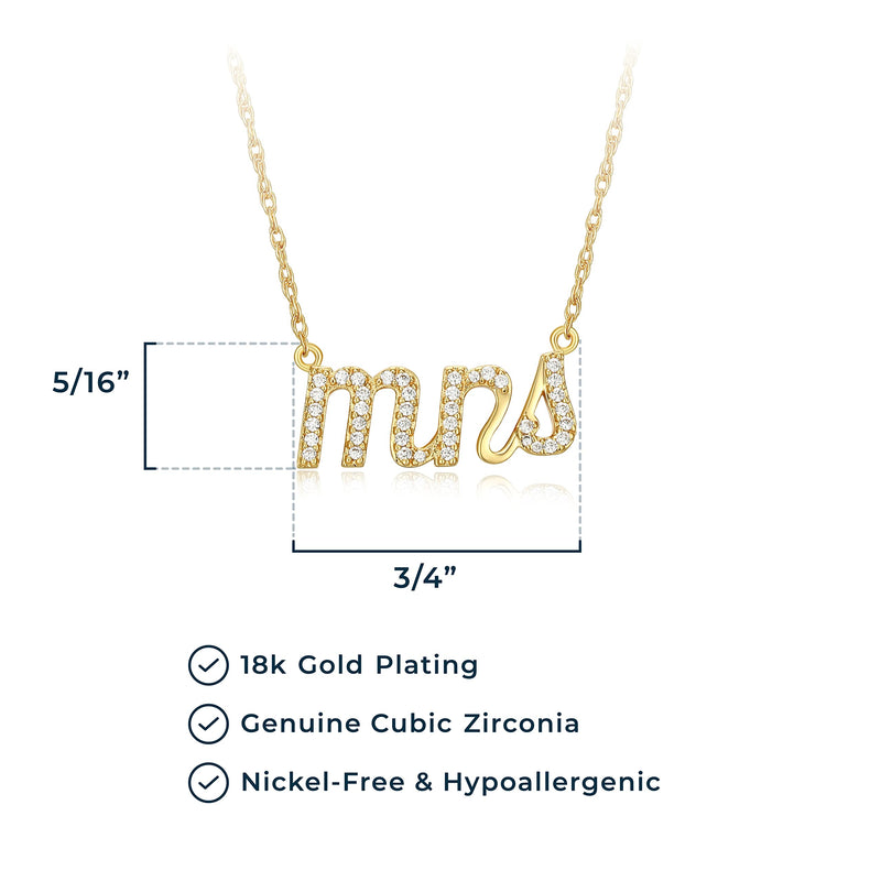 MORGAN & PAIGE .925 Sterling Silver Rhodium or 18K Yellow Gold Plated Statement Dainty Necklace for Women, Hypoallergenic Cursive Pendant Letter Necklaces for Women - 16in with 2in Extender Chain