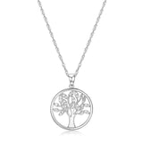 925 Sterling Silver Celtic Knot Openwork Tree of Life Earrings and Pendant Necklace