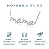 MORGAN & PAIGE .925 Sterling Silver Rhodium or 18K Yellow Gold Plated Statement Dainty Necklace for Women, Hypoallergenic Cursive Pendant Letter Necklaces for Women - 16in with 2in Extender Chain