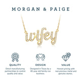 MORGAN & PAIGE .925 Sterling Silver Rhodium or 18K Yellow Gold Plated Statement Dainty Necklace for Women, Hypoallergenic Cursive Pendant Letter Necklaces for Women - 16in with 2in Extender Chain