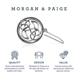 MORGAN & PAIGE .925 Sterling Silver Oxidized Celtic Knot Dangle Earrings for Women - Irish Intricate Leverback or French Wire Hook Hypoallergenic Sterling Silver Earrings, Jewelry for Her