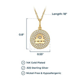 MORGAN & PAIGE 14K Gold Plated Sterling Silver and Cubic Zirconia Women Zodiac Necklace on 18 inches Rope Chain, Zodiac Sign Necklaces for Women