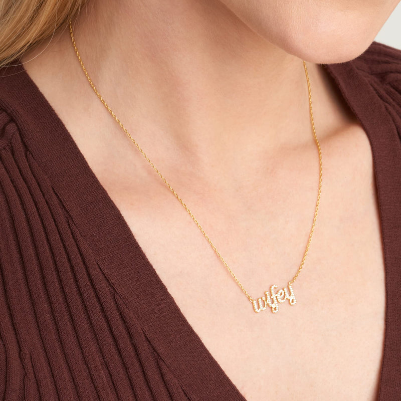 MORGAN & PAIGE .925 Sterling Silver Rhodium or 18K Yellow Gold Plated Statement Dainty Necklace for Women, Hypoallergenic Cursive Pendant Letter Necklaces for Women - 16in with 2in Extender Chain