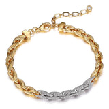 MORGAN & PAIGE Cubic Zirconia Rope Chain Bracelet 7.25" + 1.5" Extention - Choise of Width and Color