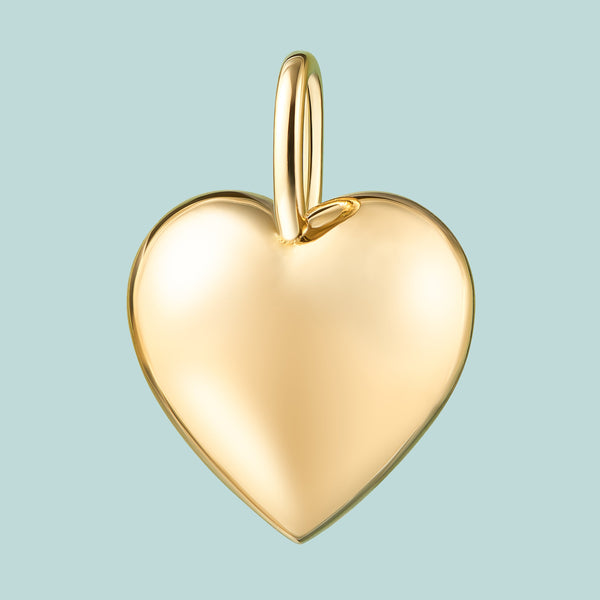 SCAMPER & CO Gold Heart Sterling Silver Charm