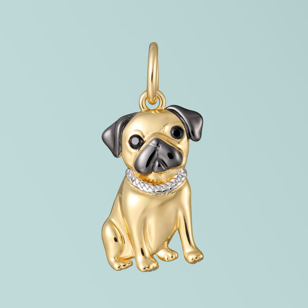 SCAMPER & CO Pug Sterling Silver Charm