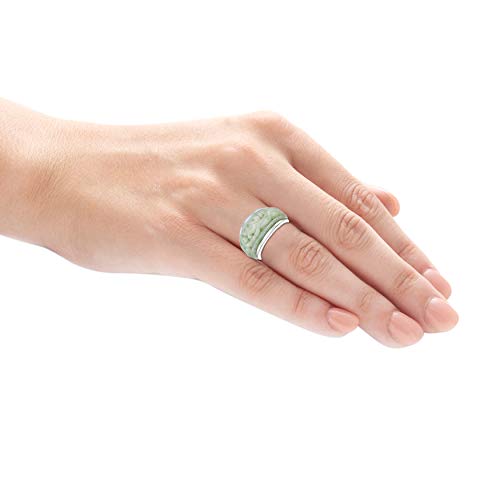 Jade Floral Vine Ring