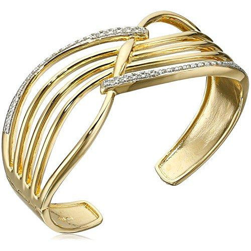 Diamond Hinged Open Cuff Bracelet