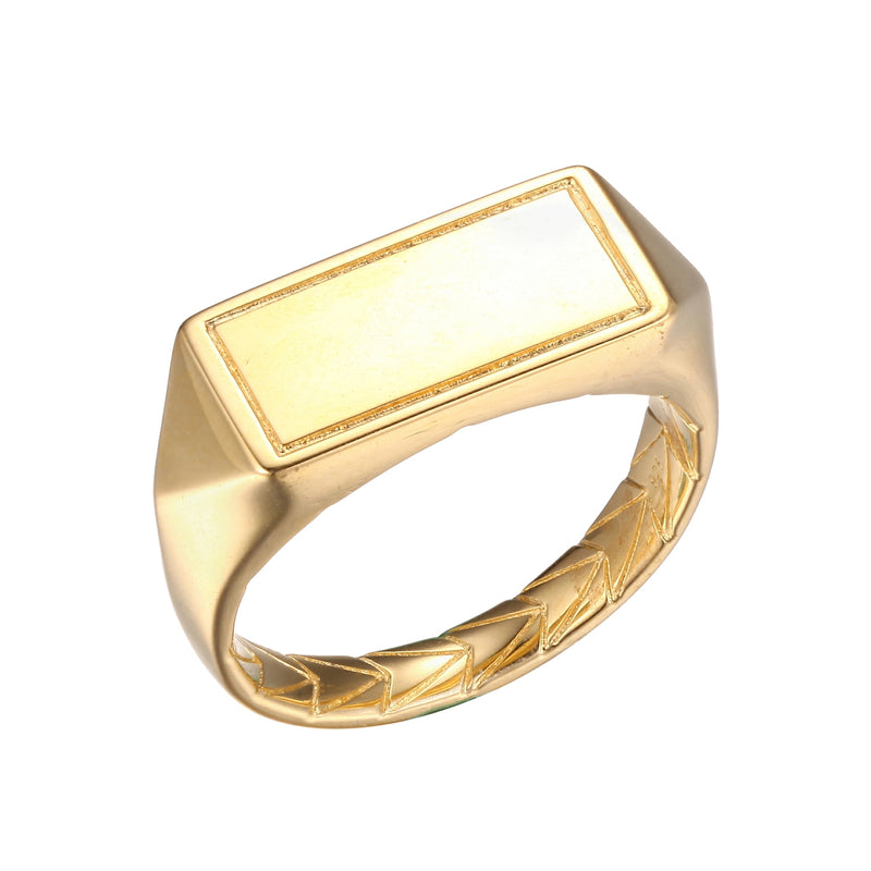 Monarch of Modern 18K Gold Plated Sterling Silver Men